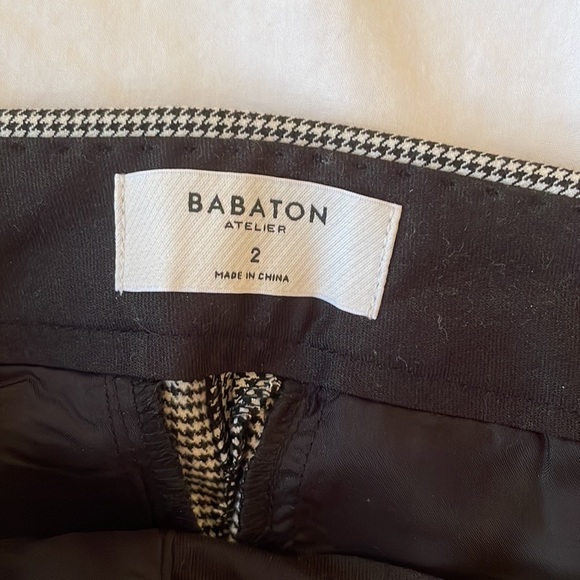 Aritzia Babaton Numero Pant in Black/Escape Mini Houndstooth, Size 2 - Picture 3 of 8